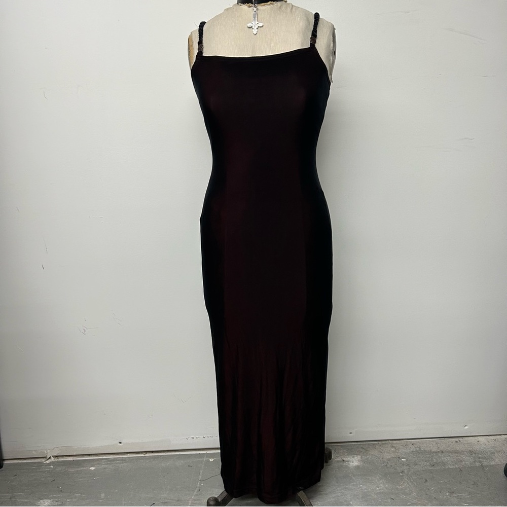 90s two-tone velour floor-length gown π₯ - Picture 1 of 6